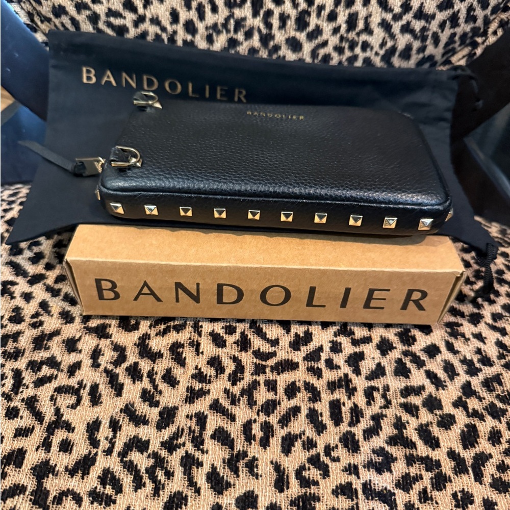 Bandolier Black Pouch with Gold Studs - Picture 4 of 9